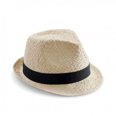 CAPPELLO BEECHFIELD ESTIVO B720 U UNISEX IN PAGLIA CON NASTRO 