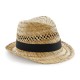 CAPPELLO BEECHFIELD ESTIVO B730 U UNISEX IN PAGLIA CON NASTRO 