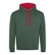 AWDIS JH003 FELPA CAPPUCCIO. IN CONTR.80%COTONE 20%POLIESTERE MANICHE LUNGHE