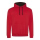 AWDIS JH003 FELPA CAPPUCCIO. IN CONTR.80%COTONE 20%POLIESTERE MANICHE LUNGHE