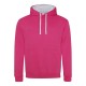 AWDIS JH003 FELPA CAPPUCCIO. IN CONTR.80%COTONE 20%POLIESTERE MANICHE LUNGHE