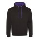 AWDIS JH003 FELPA CAPPUCCIO. IN CONTR.80%COTONE 20%POLIESTERE MANICHE LUNGHE