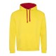 AWDIS JH003 FELPA CAPPUCCIO. IN CONTR.80%COTONE 20%POLIESTERE MANICHE LUNGHE