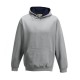 AWDIS JH003J FELPA BAMBINO KIDS VARSITY HOODIE 80%Cotone. 20%Poliestere MANICHE LUNGHE