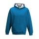 AWDIS JH003J FELPA BAMBINO KIDS VARSITY HOODIE 80%Cotone. 20%Poliestere MANICHE LUNGHE