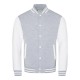 AWDIS FELPA VARSITY JACKET TIPO BASEBALL JH043 MANICHE LUNGHE A CONTRASTO 80%COTONE 20%POLIESTERE