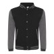 AWDIS FELPA VARSITY JACKET TIPO BASEBALL JH043 MANICHE LUNGHE A CONTRASTO 80%COTONE 20%POLIESTERE