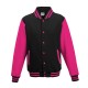 AWDIS FELPA VARSITY JACKET TIPO BASEBALL JH043 MANICHE LUNGHE A CONTRASTO 80%COTONE 20%POLIESTERE