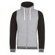 AWDIS JH051 FELPA URBAN VARSITY ZOODIE 80%COTONE 20%POLIESTERE PASSANTE PER CUFFIE MANICHE LUNGHE UOMO