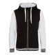 AWDIS JH051 FELPA URBAN VARSITY ZOODIE 80%COTONE 20%POLIESTERE PASSANTE PER CUFFIE MANICHE LUNGHE UOMO