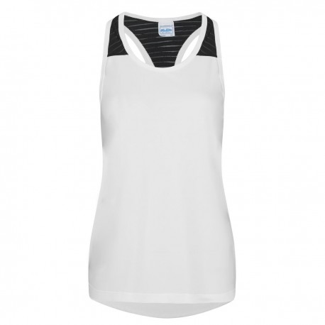 T-Shirt JC027 AWDIS Donna Girlie Workout Vest, 100%P