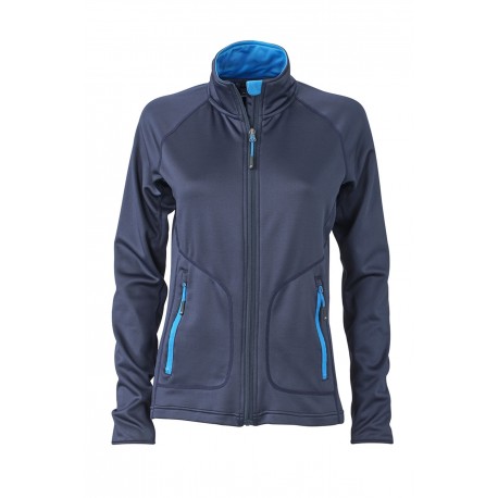 Pile JAMES & NICHOLSON JN763 Donna Stretchfleece Jacket 92%P 8%E Manica lunga,Raglan