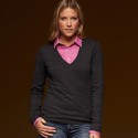 Maglieria JAMES & NICHOLSON JN663 Donna LADIES V-NECK 70%C25%S 5%CASHM Manica lunga