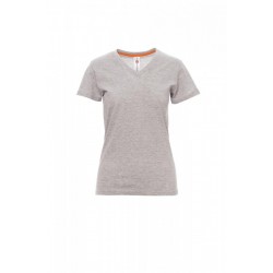 Payper V-NECK LADY MELANGE Donna T-SHIRT MANICA CORTA JERSEY 150GR CON 7%VISCOSA