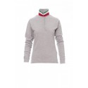 Payper LONG NATION LADY MELANGE Donna POLO MANICA LUNGA PIQUET 210 GR CON 10% POLIESTERE
