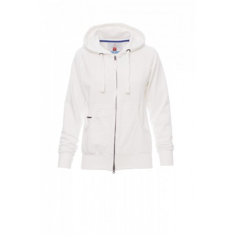 Payper HAWAII+LADY Donna FELPA FULL ZIP CON CAPPUCCIO FRENCH TERRY 260 GR 20% POLIESTERE