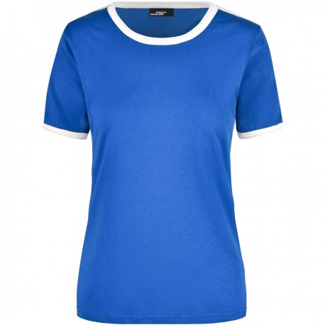 T-Shirt JAMES & NICHOLSON JN018 Donna LADIES' FLAG-T 100%C J&N Manica corta,Setin