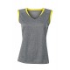 T-Shirt JAMES & NICHOLSON JN469 Donna LADIES RUNNING TANK 100%P J&N Senza maniche,Setin