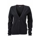 Maglieria JAMES & NICHOLSON JN660 Donna LADIES V-NECK CARDIGAN 100%C Manica lunga