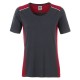 T-Shirt JAMES & NICHOLSON JN859 Donna W Workwear T Level 2 50%C 50%P Manica corta,Setin