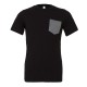 T-Shirt BELLA+CANVAS BE3021 Uomo JERSEY POCKET TEE 100% C Manica corta,Setin