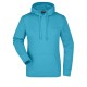 Felpa JAMES & NICHOLSON JN051 Donna LADIES HOODED SWEAT 80%C20%P Manica lunga,Setin