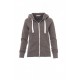 Felpa urban LADY PAYPER donna doppio cursore SBS full zip con cappuccio garzata 300gr con rayon