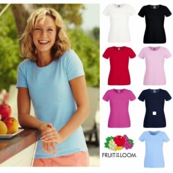 T-SHIRT FRUIT DONNA ADERENTE FR613780 MANICA CORTA 95%COTONE 5% ELESTANE