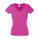 T-SHIRT VALUEWEIGHT DONNA SCOLLO A V FRUIT OF THE LOOM TUTTI I COLORI MAGLIA FR613980 LADY FIT SAGOMATA 100% COTONE