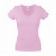 T-SHIRT VALUEWEIGHT DONNA SCOLLO A V FRUIT OF THE LOOM TUTTI I COLORI MAGLIA FR613980 LADY FIT SAGOMATA 100% COTONE