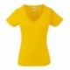 T-SHIRT VALUEWEIGHT DONNA SCOLLO A V FRUIT OF THE LOOM TUTTI I COLORI MAGLIA FR613980 LADY FIT SAGOMATA 100% COTONE