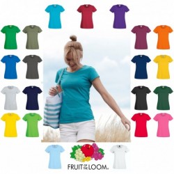 T-SHIRT FRUIT DONNA LADY FIT SAGOMATA ORIGINAL T FR614200 MANICA CORTA 100%COTONE 