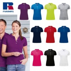 POLO RUSSELL DONNA JE566F MANICA CORTA STRETCH MEN 95%COT.5%LYCR