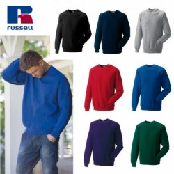 FELPA RUSSELL GIROCOLLO UOMO JE762M MAMICA RAGLAN TAGLIE FORTI DALLA S ALLA 4XL FELPATA