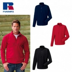 POLO MICROPILE UOMO RUSSELL MEZZA ZIP JE881M 100%POL. ANTIP