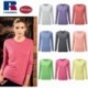 T-SHIRT RUSSELL LADY HD T DONNA MISTO COTONE JE167F MANICHE LUNGHE