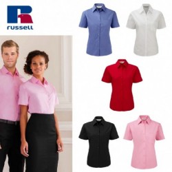 CAMICIA RUSSELL MANICA CORTA DONNA 100%COTONE JE937F ANCHE TAGLIE FORTI