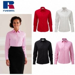 CAMICIA RUSSELL MANICA LUNGA DONNA 100%COTONE JE936F ANCHE TAGLIE FORTI