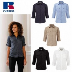 CAMICIA RUSSELL DONNA MANICA 3/4 CON RISVOLTO COT.WIL JE918F